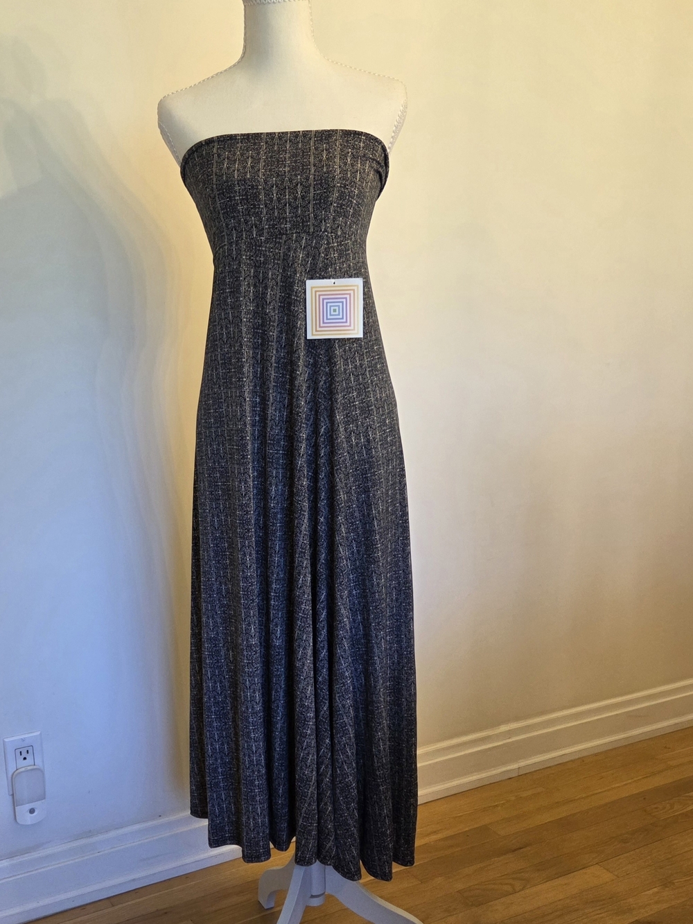 LuLaRoe Strapless Black/White Maxi Skirt/Dress NWT